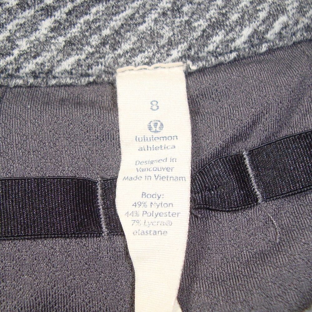 Lululemon Jacket Womens Size 8 White 1/2 Zip Pullover Thumbholes Gray White - Picture 2 of 11